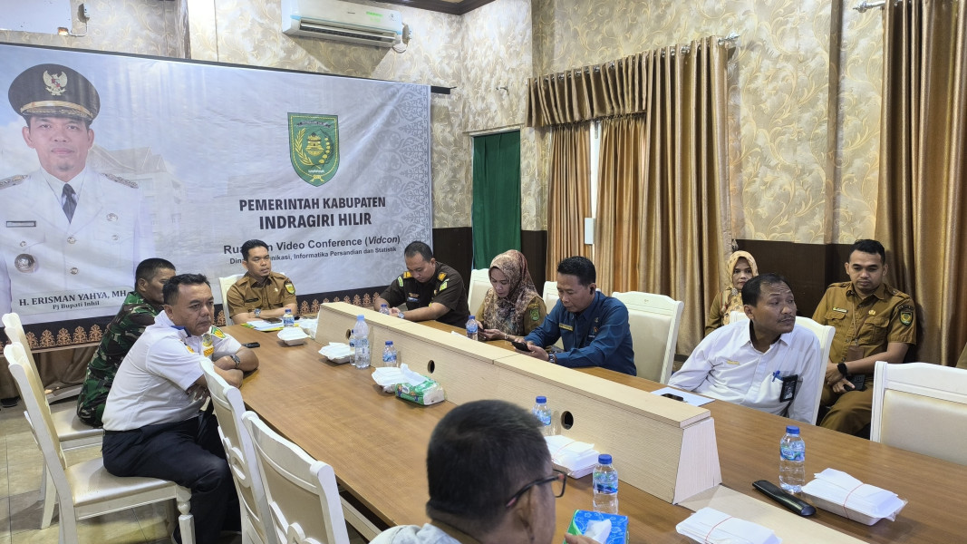 Pj Bupati Inhil Ikuti Rapat Koordinasi Pengendalian Inflasi Daerah 2025